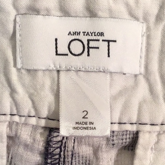 Ann Taylor loft shorts black white polka dot 2 - Picture 4 of 4